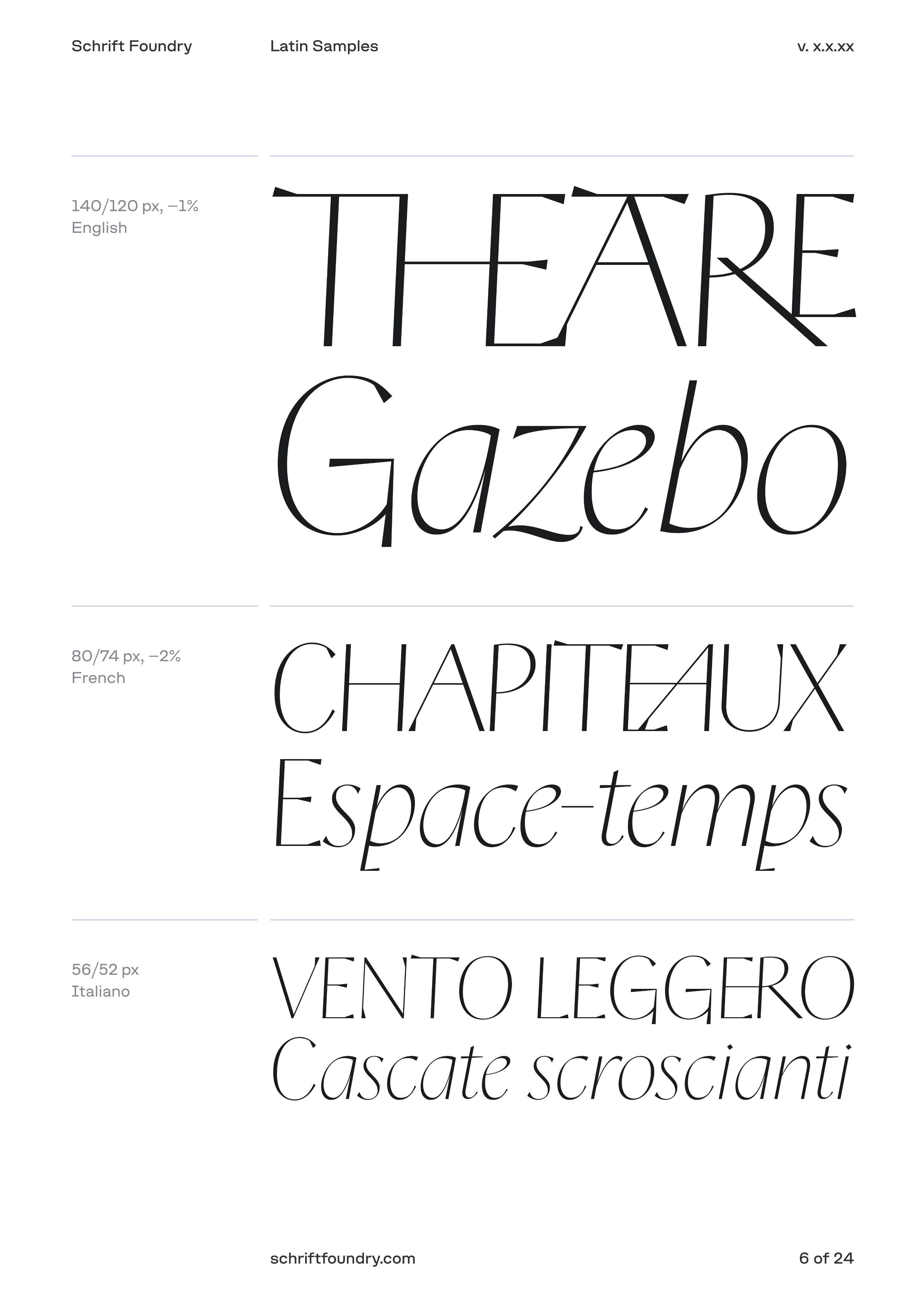Specimen project preview